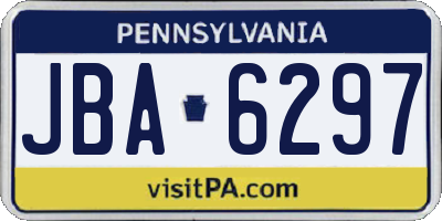 PA license plate JBA6297