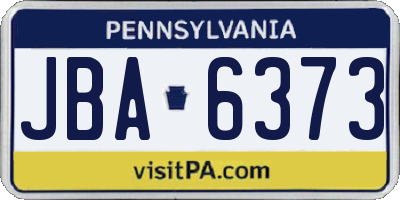 PA license plate JBA6373