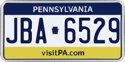 PA license plate JBA6529