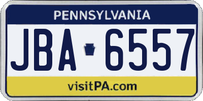 PA license plate JBA6557