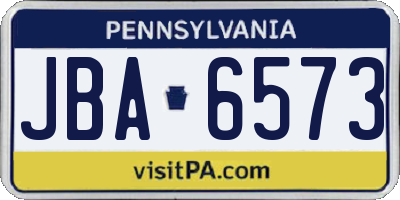 PA license plate JBA6573