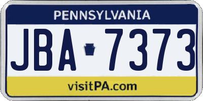 PA license plate JBA7373