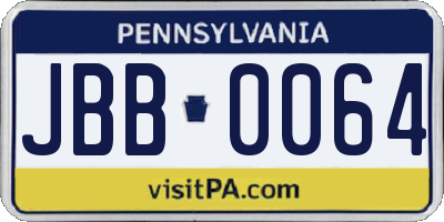 PA license plate JBB0064