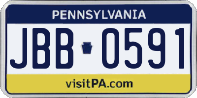 PA license plate JBB0591