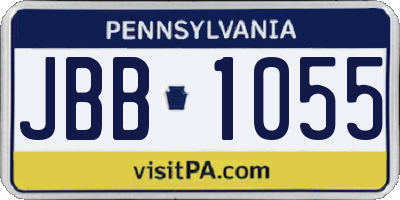 PA license plate JBB1055