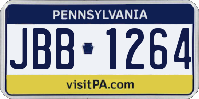 PA license plate JBB1264