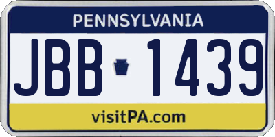 PA license plate JBB1439