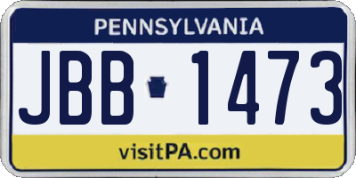 PA license plate JBB1473