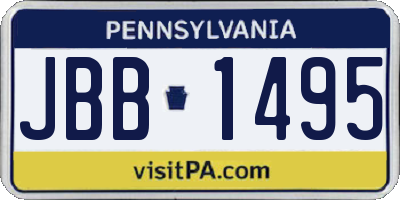 PA license plate JBB1495