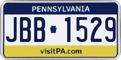 PA license plate JBB1529