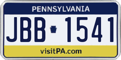 PA license plate JBB1541