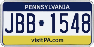 PA license plate JBB1548