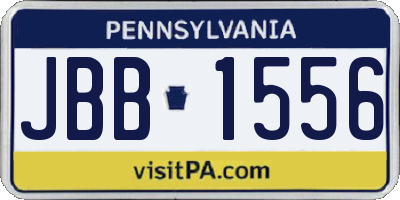 PA license plate JBB1556