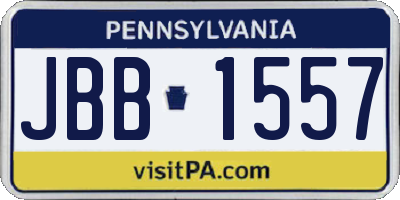 PA license plate JBB1557