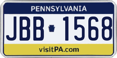 PA license plate JBB1568