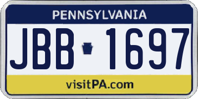 PA license plate JBB1697