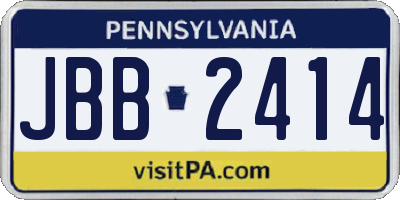 PA license plate JBB2414
