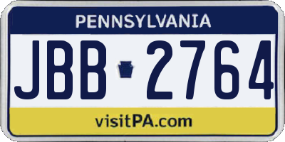 PA license plate JBB2764