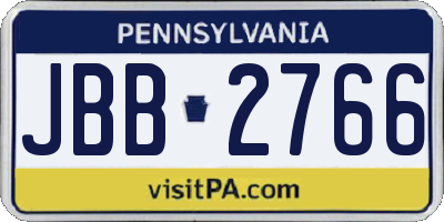 PA license plate JBB2766