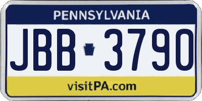 PA license plate JBB3790