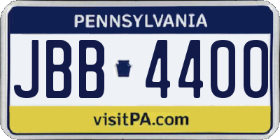 PA license plate JBB4400