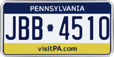 PA license plate JBB4510