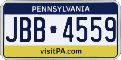 PA license plate JBB4559