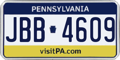 PA license plate JBB4609