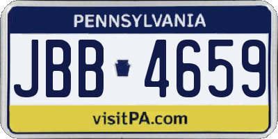 PA license plate JBB4659