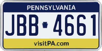 PA license plate JBB4661
