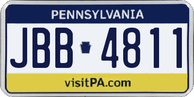 PA license plate JBB4811