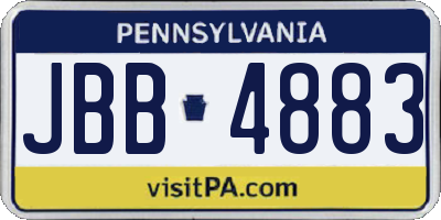 PA license plate JBB4883