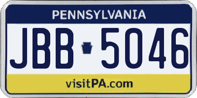 PA license plate JBB5046