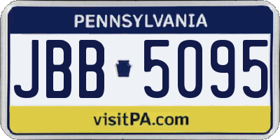 PA license plate JBB5095