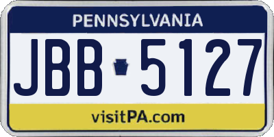 PA license plate JBB5127
