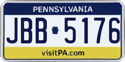 PA license plate JBB5176
