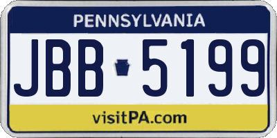 PA license plate JBB5199