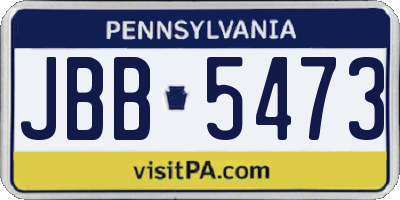 PA license plate JBB5473