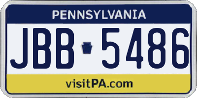 PA license plate JBB5486