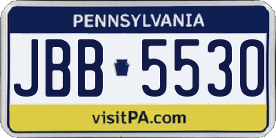 PA license plate JBB5530