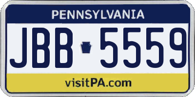 PA license plate JBB5559