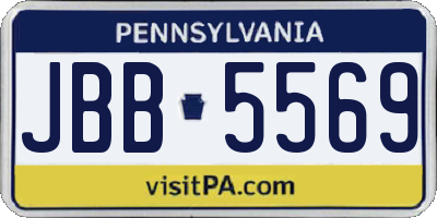 PA license plate JBB5569