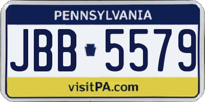 PA license plate JBB5579