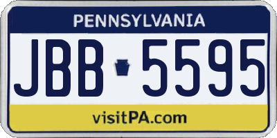 PA license plate JBB5595