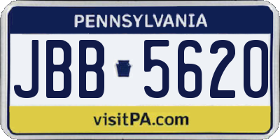 PA license plate JBB5620