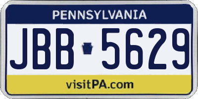 PA license plate JBB5629