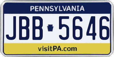 PA license plate JBB5646