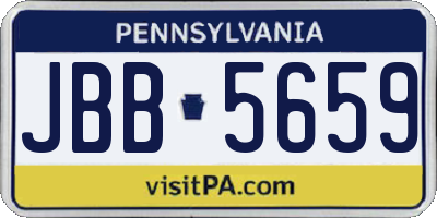 PA license plate JBB5659