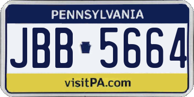 PA license plate JBB5664