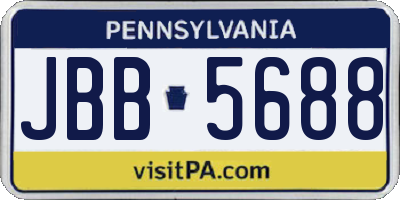 PA license plate JBB5688